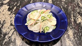 German Salad Recipe  Daikon Radish Salad with Sour Cream Dressing [upl. by Kaja]