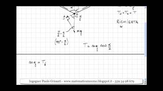 Fisica  Meccanica  Funi  Esercizio 1 [upl. by Eveline]