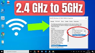 How to Change 24GHz to 5GHz WiFi in Windows PCLaptop Speedup Internet [upl. by Solracnauj]