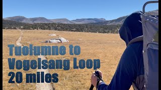 Tuolumne to Vogelsang Loop 20 Miles [upl. by Nyrak]