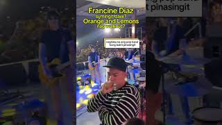 Francine Diaz sumingit daw Orange and Lemons pop band vocalist nag walkout francinediaz shorts [upl. by Weber]