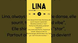 Chanson personnalisé pour Lina 🎤 Mets en commentaire ton prénom pour la tienne🌟 [upl. by Eusebio]