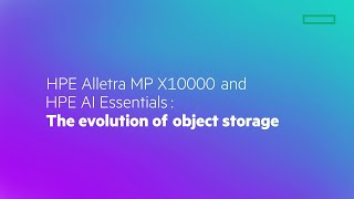 HPE Alletra MP X10000 and HPE AI Essentals [upl. by Ahl]