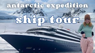 FULL SHIP TOUR  ANTARCTIC EXPEDITION SHIP Atlas Ocean Voyages  World Voyager plus a room tour [upl. by Hseyaj441]