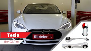 Tesla Model S Hvordan bytte nedre bærebruer foran  2012 og nyere modeller [upl. by Marys154]