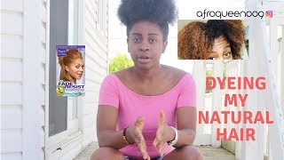 DYEING MY NATURAL HAIR GOLDEN BROWN  NO BLEACH HOW TO [upl. by Aiak]