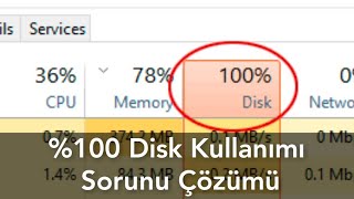 Windows \u00100 Disk Kullanımı Sorunu Çözümü [upl. by Ekim]