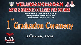 1st GRADUATION CEREMONY VELUMANOHARAN ARTS amp SCIENCE COLLEGE FOR WOMEN  23 MARCH 2024 [upl. by Allyn]