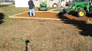 Shed Pad Prep with the John Deere 4066R [upl. by Lauryn]