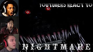 YouTubers React To NIGHTMARE  Jumpscare  FNAF 4 [upl. by Bathelda58]