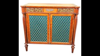 Sheraton Period Satinwood Side Cabinet [upl. by Rustie]