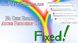 CEPHtmlEngineexe  No Disk Error in Adobe Photoshop [upl. by Yoshiko935]