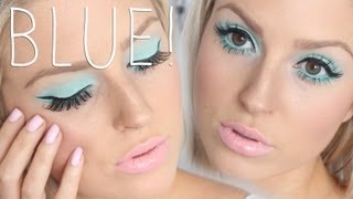 Intense Aqua GRWM ♡ ft BareMinerals Foundation Vivid Color Look [upl. by Eslud997]