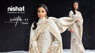 Nishat Linen Unstitched Winter Collection 2024  Nishat Linen Embroidered Winter Collection Vol1 [upl. by Shani447]