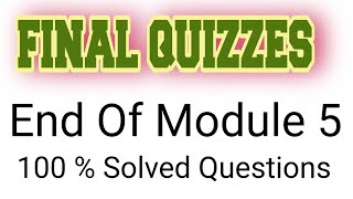 module 5 final quiz  end of module quiz  unit 6  qaed training for teachers and educators [upl. by Arakaj]