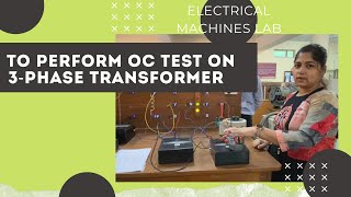 To perform open circuit test on 3phase transformer [upl. by Micky]