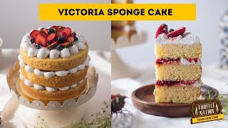 Victoria Sponge Cake Recipe with Strawberry Jam  How to make Victoria Sponge Cake Easy [upl. by Acnalb363]