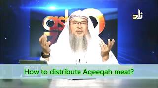 How to distribute Aqeeqah meat Can we eat from it  Sheikh Assim Al Hakeem [upl. by Ebert899]