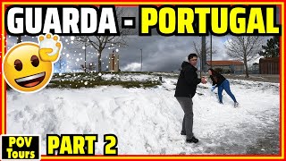 See What Winter Looks Like in a Northern Portuguese City  Guarda 4K [upl. by Schaefer105]