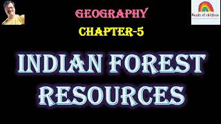 10Th Std Social Science IGEOGRAPHY I UNIT 5 INDIAN FOREST RESOURCES English Medium SSLC KSEEB [upl. by Nosrak]