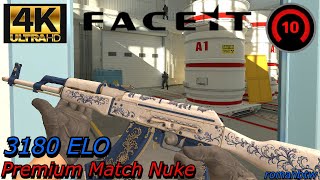 FACEIT lvl 10 EU 5v5 Nuke Ranked  3180 ELO  CS2 4K Ultra HD [upl. by Rudwik]