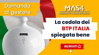 La cedola dei BTP Italia spiegata bene [upl. by Seaver]