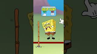 Spongebob Squarepants Becomes Herobrine in Spear Throwing Challenge spongebobmod [upl. by Adiell988]