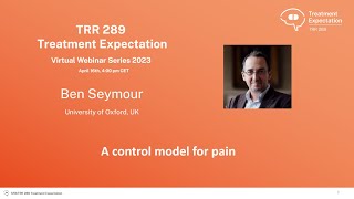 Webinar Ben Seymour  A control model of pain [upl. by Rotceh]