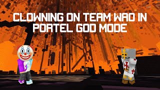 🤡Clowning on Team wa who in PORTAL GOD MODE  2b2t  Minecraft [upl. by Alvita]