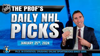 NHL DAILY PICKS THE PROFS TOP BET FOR JANUARY 25th nhlpickstoday nhlbettingpicks [upl. by Weinert]