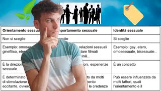 Differenza tra orientamento comportamento e identità sessuale [upl. by Zemaj]