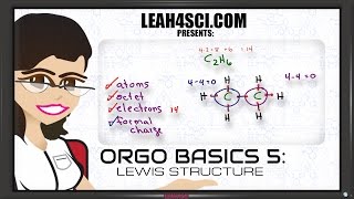 Lewis Structure for Organic Chemistry Molecules Orgo Basics 5 [upl. by Dorsy]