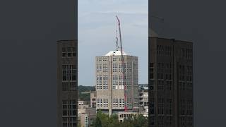 🏗️ Der MercedesStern auf dem früheren Firmensitz in Möhringen wird abgebaut shorts [upl. by Natek]