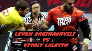 Levan Saginashvili vs Vitaly Laletin 2024 armwrestling [upl. by Lennej331]