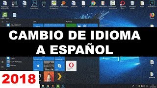 Como cambiar el idioma en windows 10 de ingles a español [upl. by Yerok]