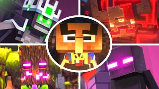 Minecraft Dungeons  All Bosses  Cutscenes DLC Included [upl. by Akcinahs736]