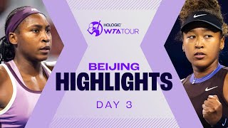 Gauff Osaka amp Pegula ALL in action on Day 3 in Beijing  WTA Match Highlights [upl. by Eldwen883]