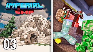 Imperial SMP  Episode 3  MEGA BASE Terraforming  DEATH ft Farzy [upl. by Anoiuq]