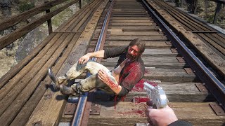 Red Dead Redemption 2  Torturing and Brutally Killing Micah Bell 2 [upl. by Scornik]