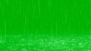 Raindrops Fall in Puddles  Green Screen Effect [upl. by Maxma]