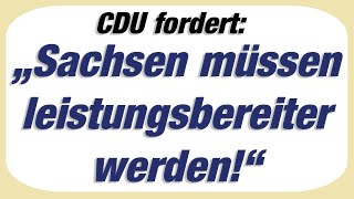 CDU belehrt die Sachsen Landtagswahl [upl. by Nottnerb895]