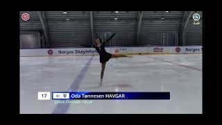 Oda Tønnesen Havgar Free Program Norwegian National Championship 2022 [upl. by Ecirrehs]