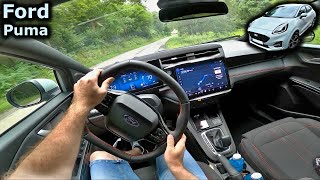 2024 Ford Puma 10 EcoBoost mHEV facelift  POV driving [upl. by Naxor]