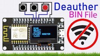 How to Install Deauther BIN File on NodeMCU ESP8266 with 96 Inch OLED Display  StepbyStep Guide [upl. by Asirralc]