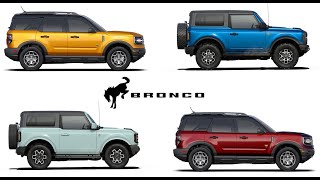 2021 Ford Bronco Colors and Trims [upl. by Udenihc]