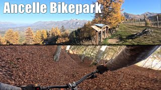 Tour automnal sur le bikepark dAncelle  Piste rouge et bleu pépite [upl. by Garnette834]