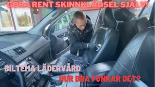 Rengöra Skinnklädseln i Bilen Billigt Och Enkelt [upl. by Rodolfo781]