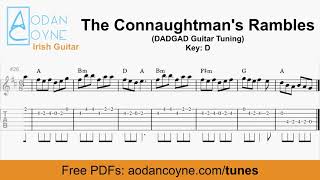 How To Play The Connaughtmans Rambles  Irish Jig Tabs Notation amp Chords [upl. by Leoy]