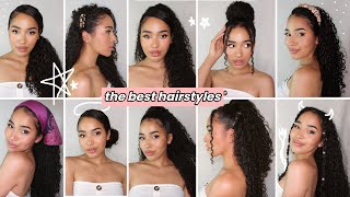 TUTORIAL  11 EASY CURLY HAIRSTYLES [upl. by Ikoek]