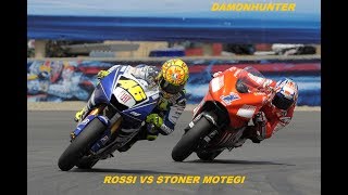 MotoGp Rossi vs Stoner Motegi 2008 [upl. by Corotto]